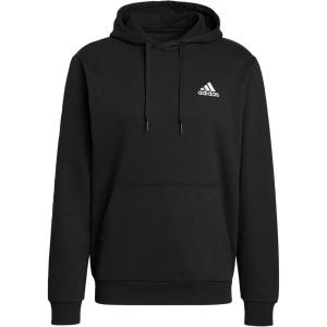 adidas Men’s Essentials Fleece Hoodie(Black/White)