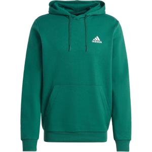 adidas Men’s Essentials Fleece Hoodie(Collegiate Green)