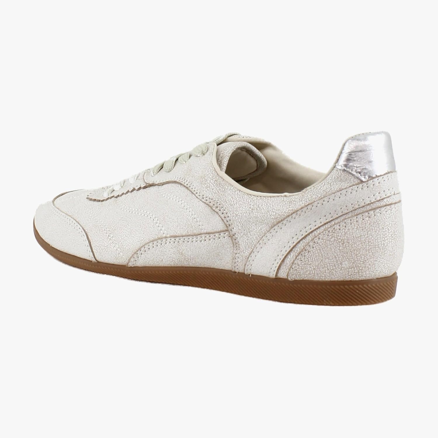 image:imageDolce Vita Womens Laini SneakersOff White Crackled Leather