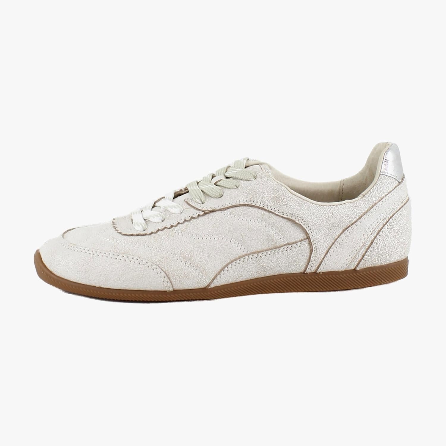 image:imageDolce Vita Womens Laini SneakersOff White Crackled Leather