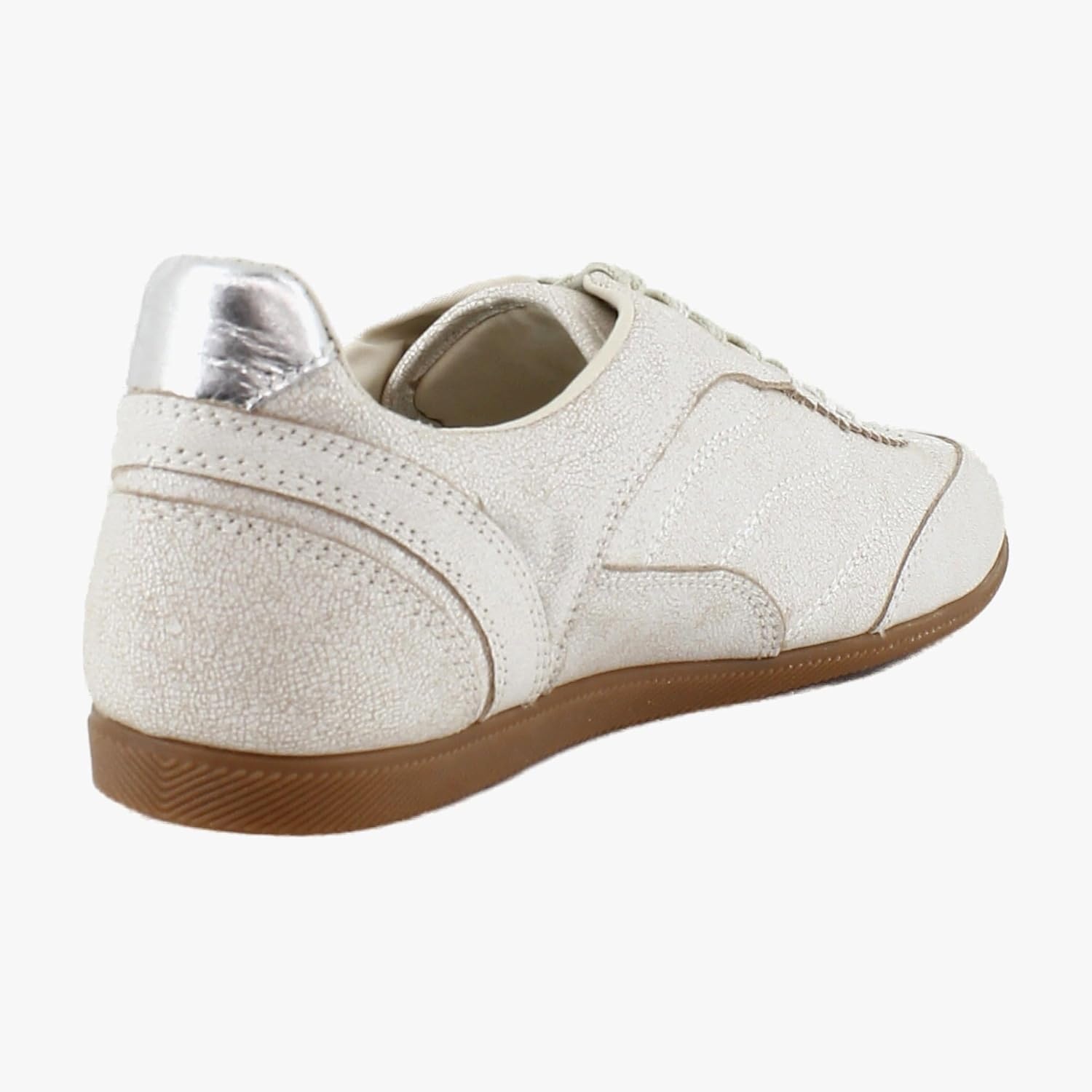 image:imageDolce Vita Womens Laini SneakersOff White Crackled Leather