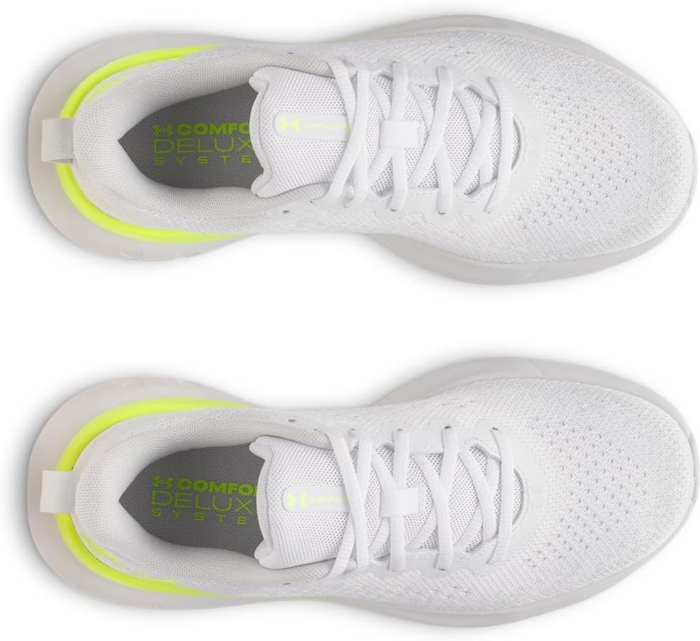 image:imageUnder Armour Womens Infinite106 WhiteDistant GrayHigh Vis Yellow