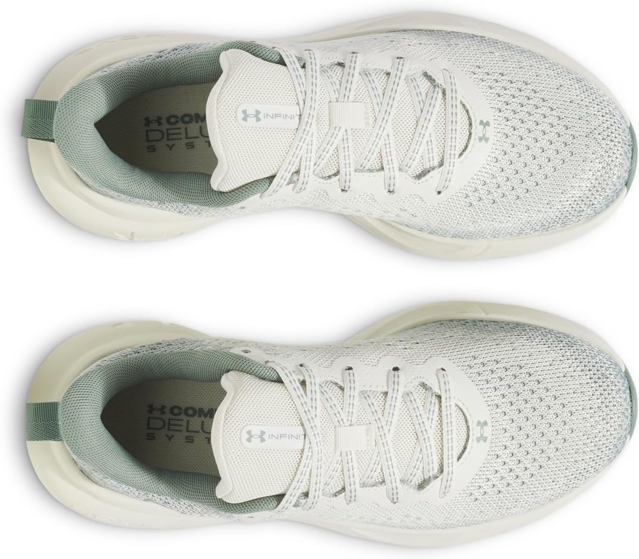 image:imageUnder Armour Womens Infinite114 White QuartzSilica GreenMetallic Silica
