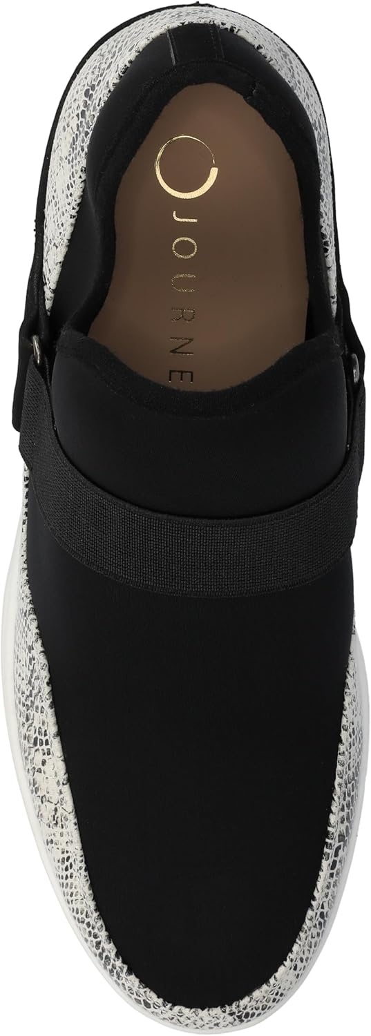 image:imageJournee Collection Womens Damari Strapped PullOn Wedge SneakersSnake