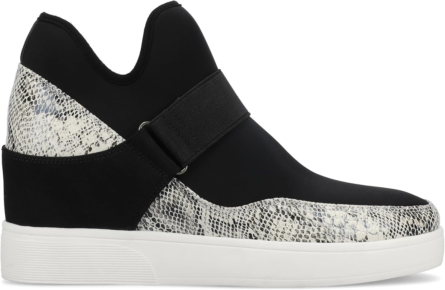 image:imageJournee Collection Womens Damari Strapped PullOn Wedge SneakersSnake