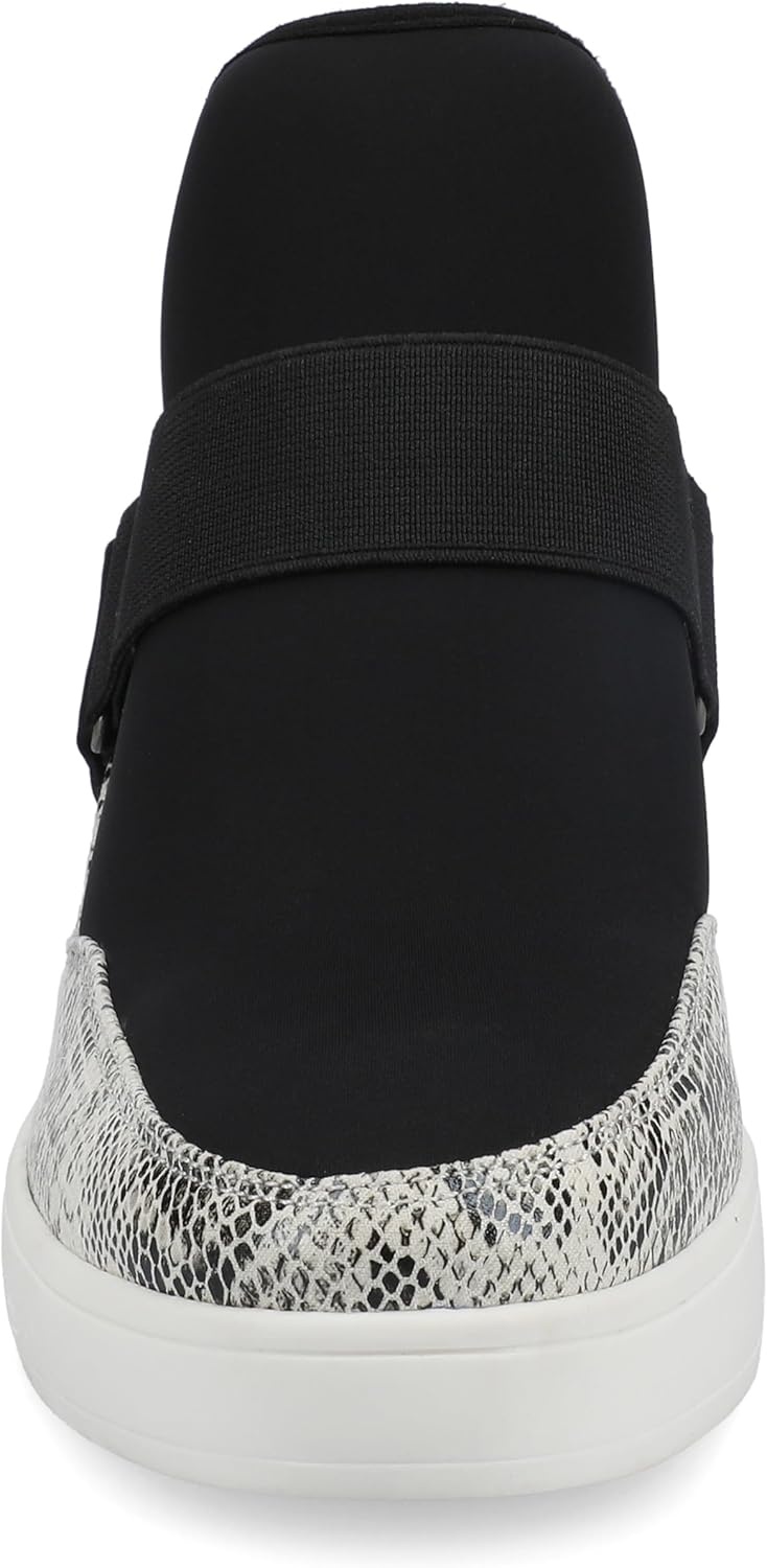 image:imageJournee Collection Womens Damari Strapped PullOn Wedge SneakersSnake