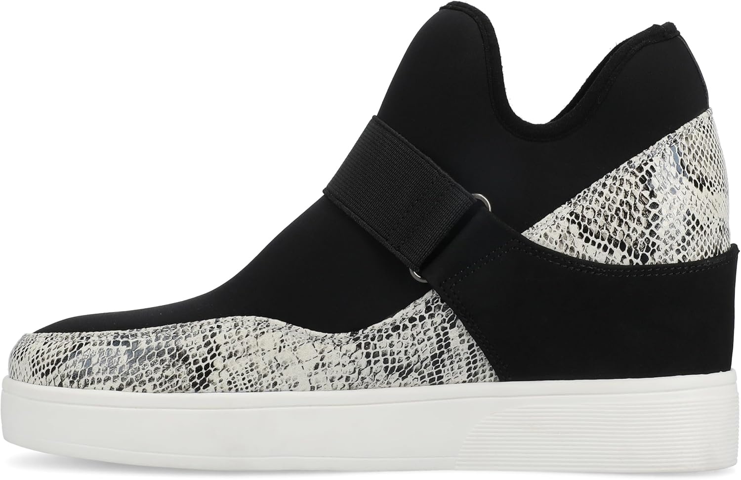 image:imageJournee Collection Womens Damari Strapped PullOn Wedge SneakersSnake