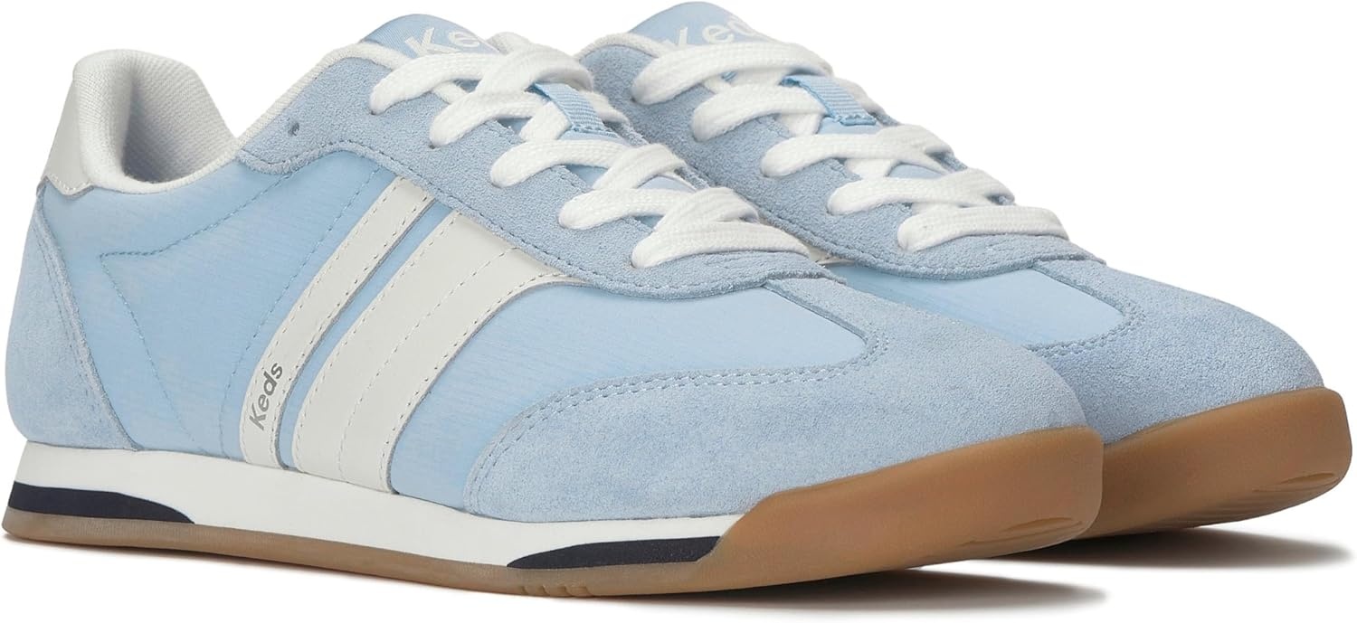 image:imageKeds Womens Revival LaceupLight Blue NylonSuedeLeather