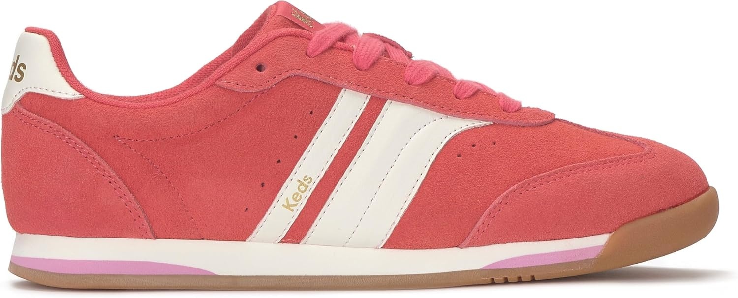 image:imageKeds Womens Revival LaceupOrangeSnow White SuedeLeather