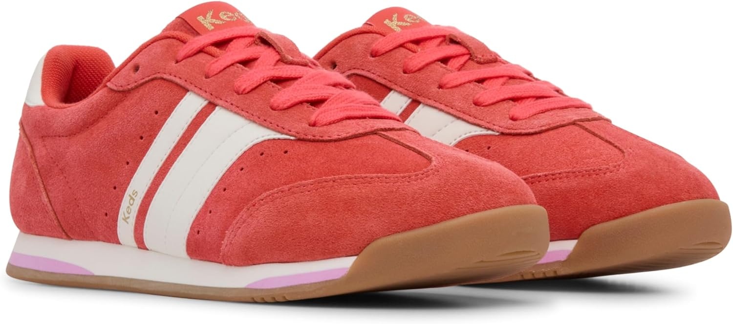 image:imageKeds Womens Revival LaceupOrangeSnow White SuedeLeather