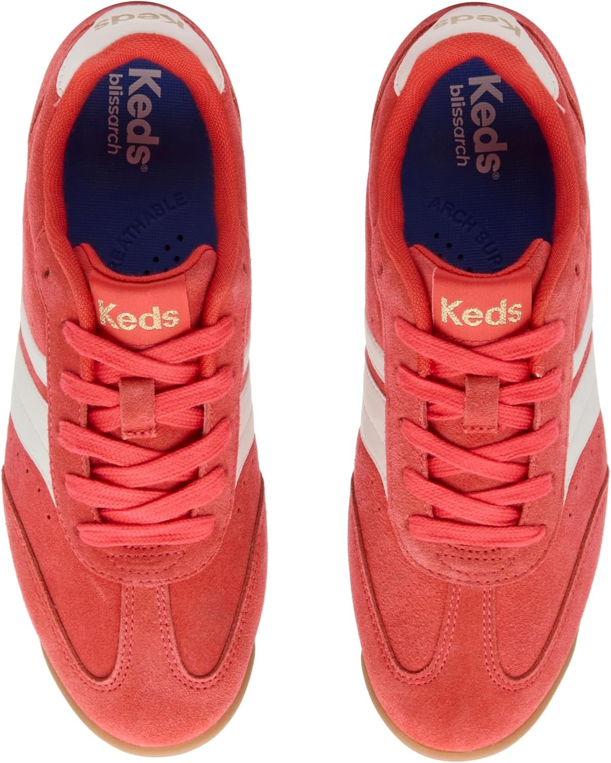 image:imageKeds Womens Revival LaceupOrangeSnow White SuedeLeather