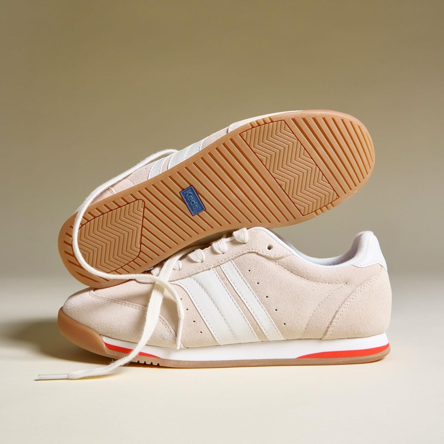 image:imageKeds Womens Revival LaceupParchmentEgret SuedeLeather