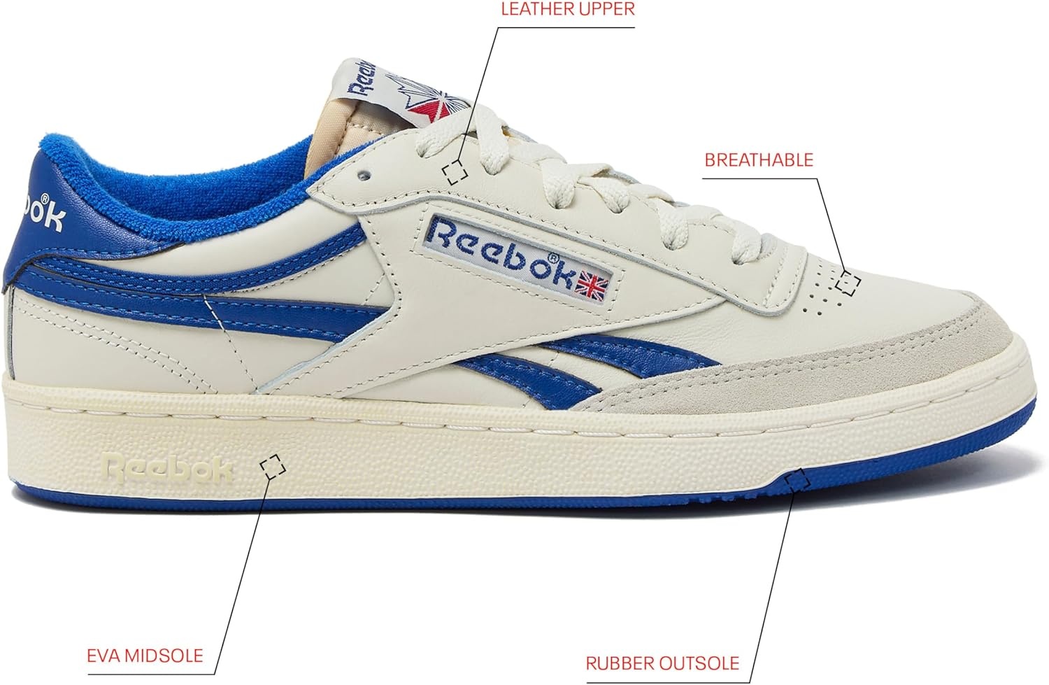 image:imageReebok Court Advance Sneakers for Men Casual Tennis Mens Shoes Size 6 to 15ChalkCollegiate RoyalExcellent Red