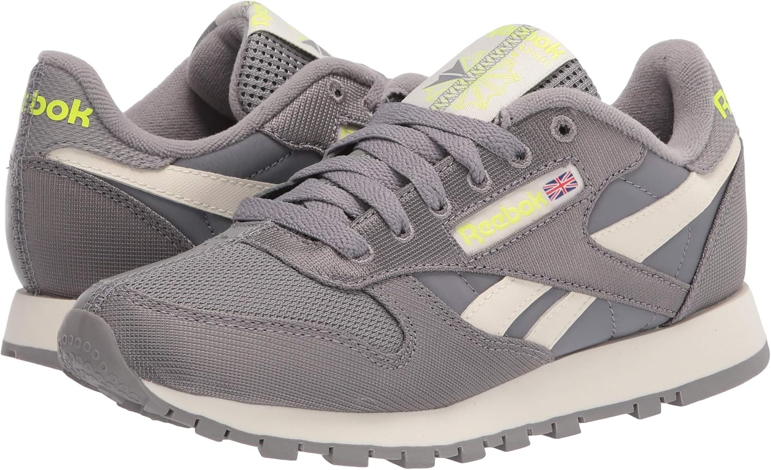 image:imageReebok Court Advance Sneakers for Men Casual Tennis Mens Shoes Size 6 to 15Spacer GreyClassic WhiteYellow Flare