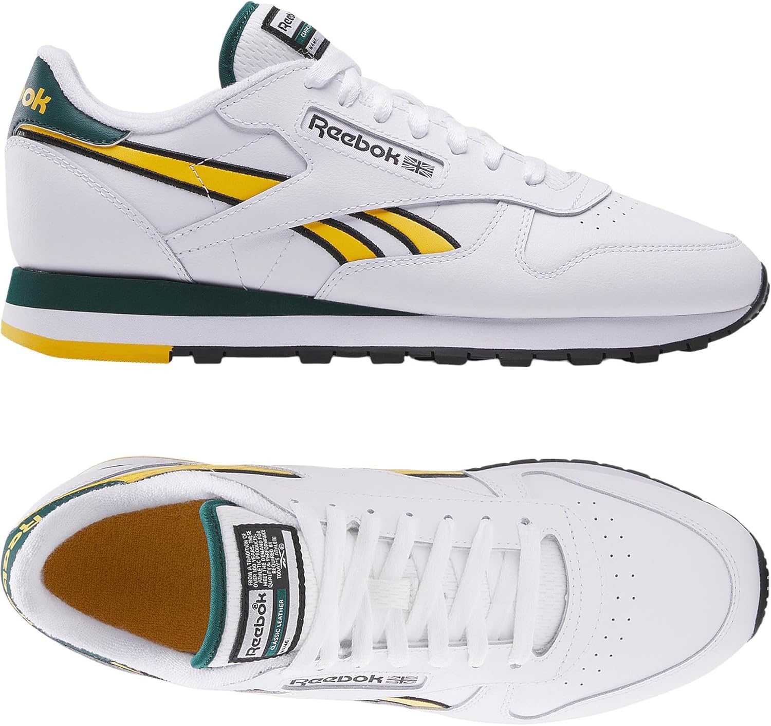 image:imageReebok Court Advance Sneakers for Men Casual Tennis Mens Shoes Size 6 to 15White Fierce Gold Collegiate Green