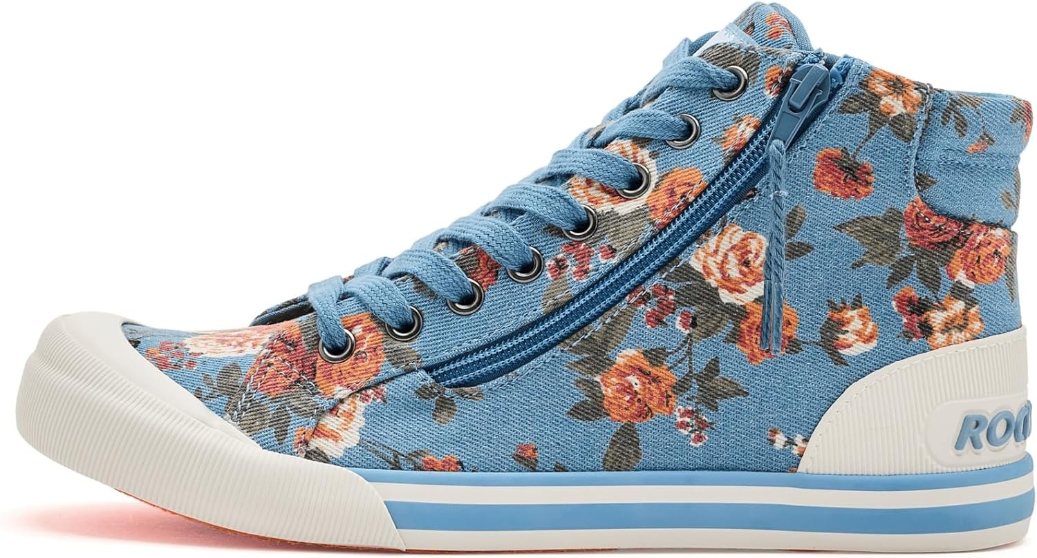 image:imageRocket Dog Womens Jazzin High Top SneakerLight Blue