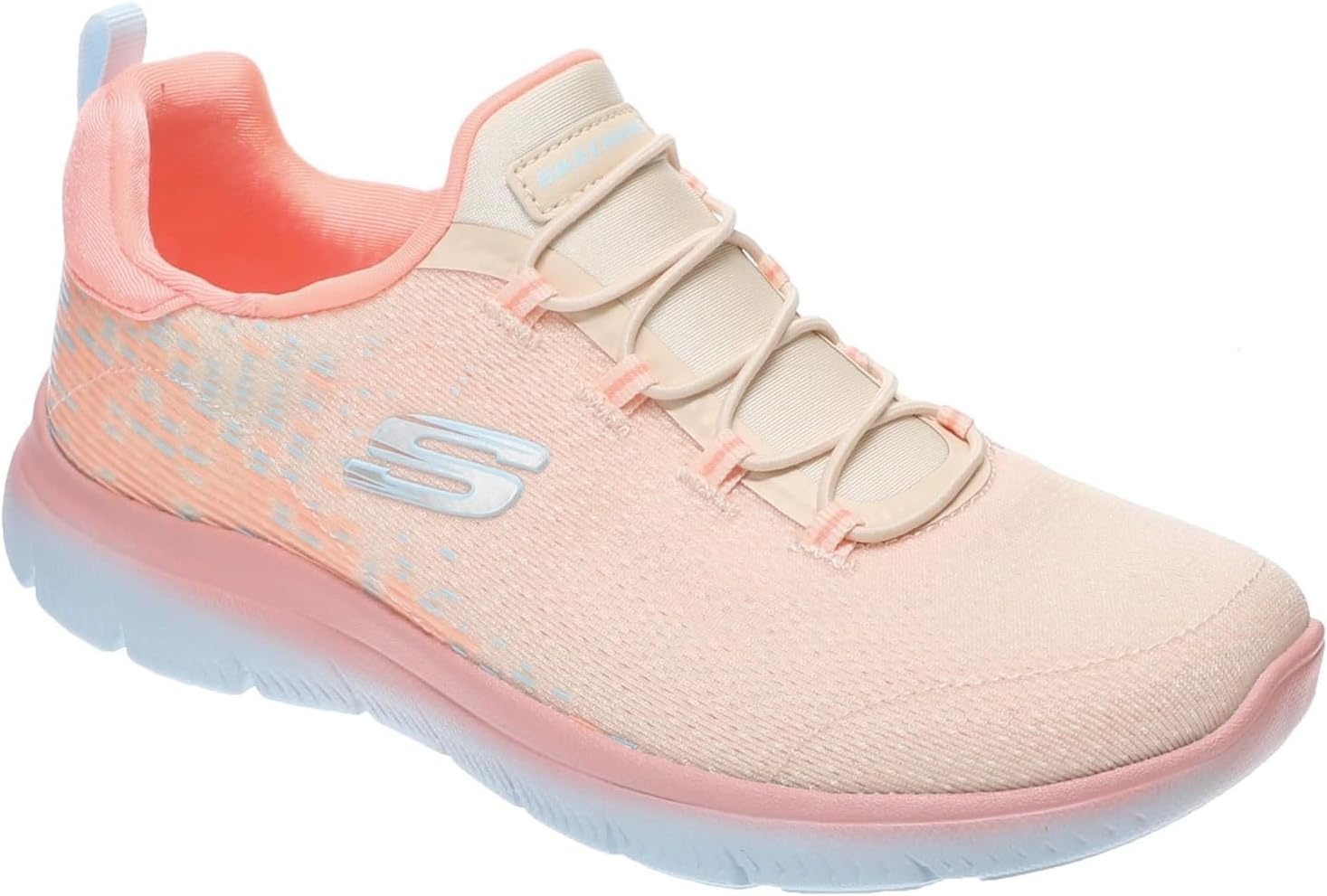 image:imageSkechers Womens Summits Morning Glow SneakersNaturalCoralMultincmt