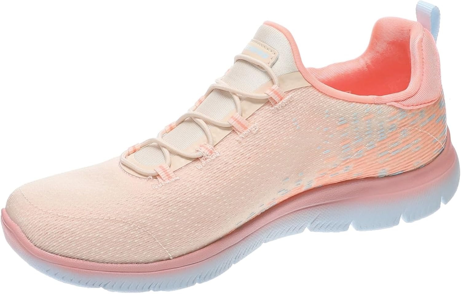 image:imageSkechers Womens Summits Morning Glow SneakersNaturalCoralMultincmt