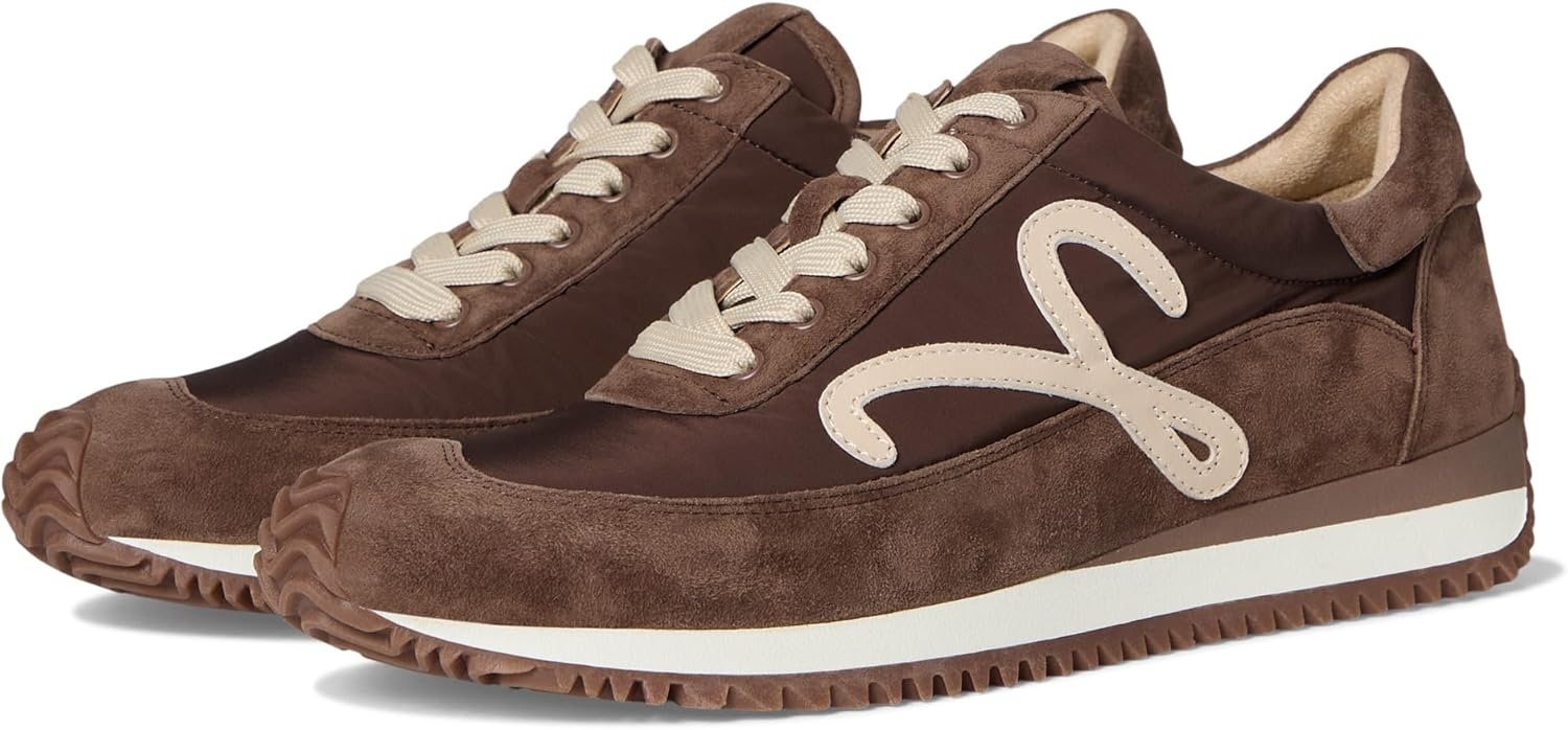 image:imageVANELi Womens Queen Lace Up Sneakers Shoes Casual BeigeBrunette Suede Combo