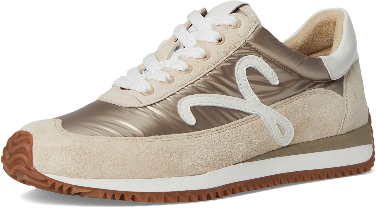 image:imageVANELi Womens Queen Lace Up Sneakers Shoes Casual BeigeNude Suede Combo