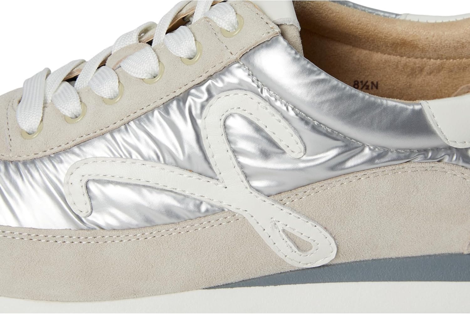 image:imageVANELi Womens Queen Lace Up Sneakers Shoes Casual BeigePerla Suede Combo
