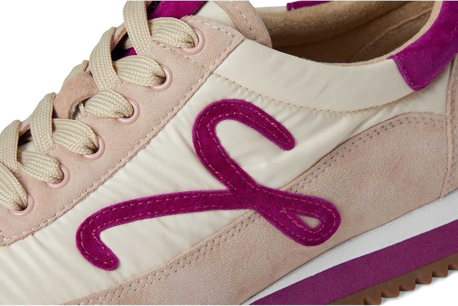 image:imageVANELi Womens Queen Lace Up Sneakers Shoes Casual BeigeRose Suede Combo