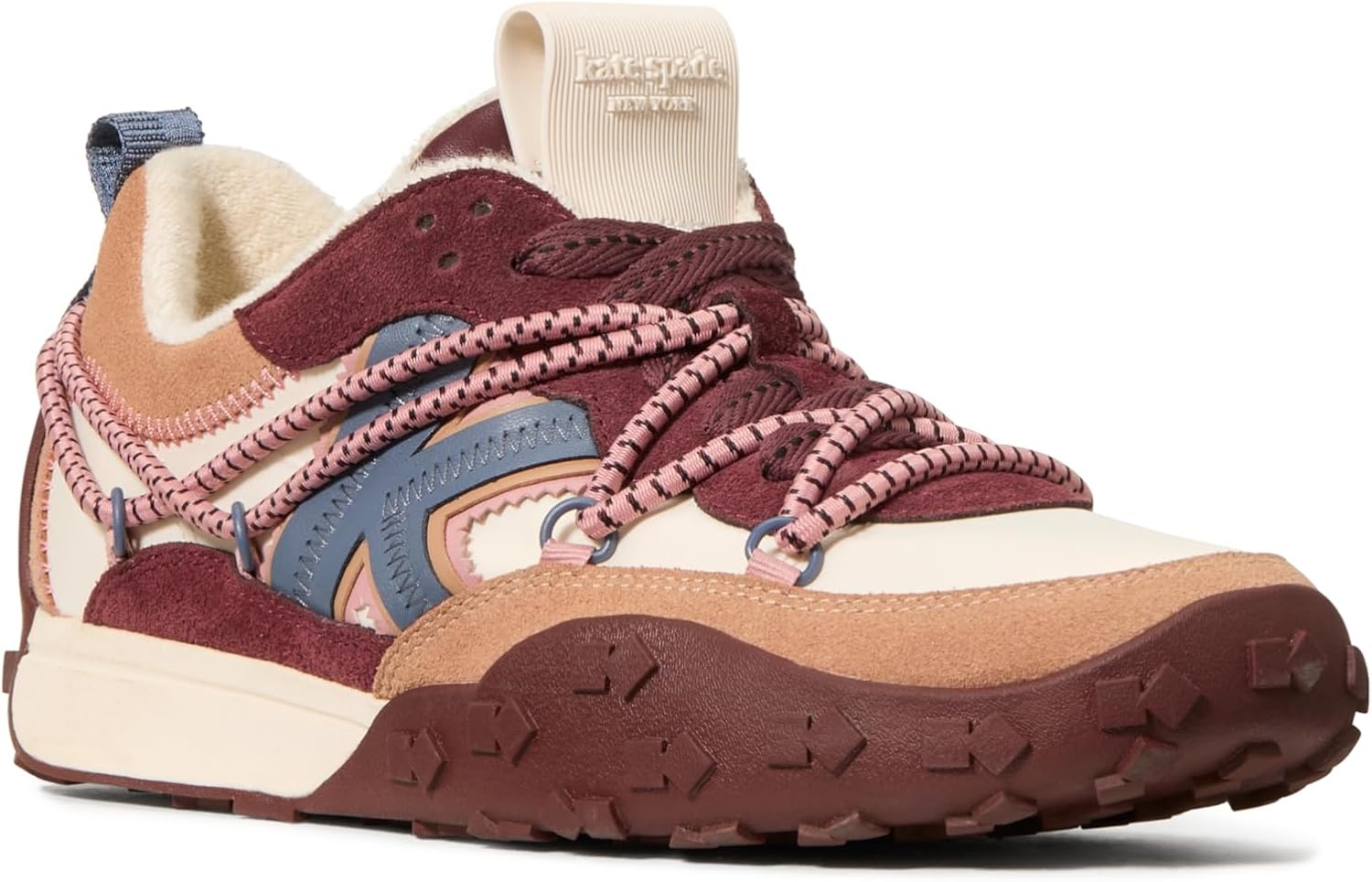 image:imagekate spade new york Womens K as in Kate RunnerCashew MilkDark Merlot Nylon