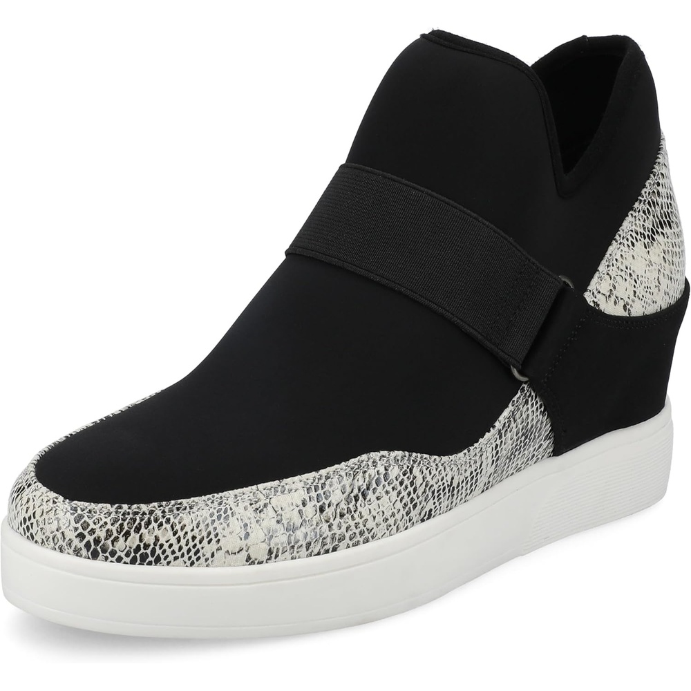 image:imageJournee Collection Womens Damari Strapped PullOn Wedge SneakersSnake