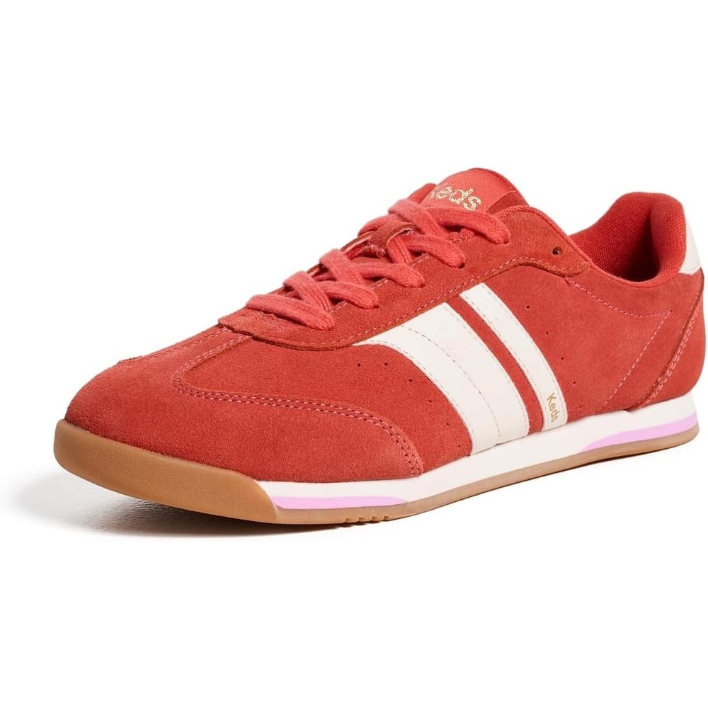 image:imageKeds Womens Revival LaceupOrangeSnow White SuedeLeather