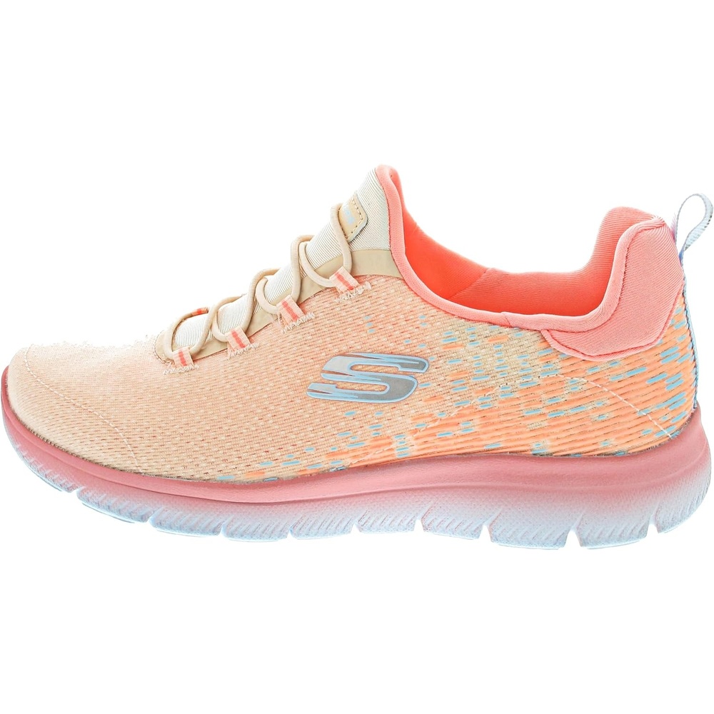 image:imageSkechers Womens Summits Morning Glow SneakersNaturalCoralMultincmt