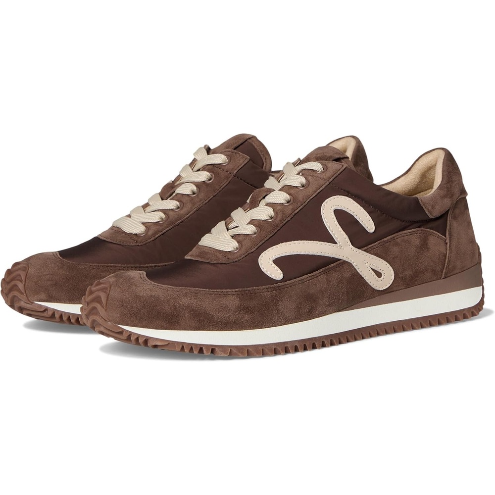 image:imageVANELi Womens Queen Lace Up Sneakers Shoes Casual BeigeBrunette Suede Combo