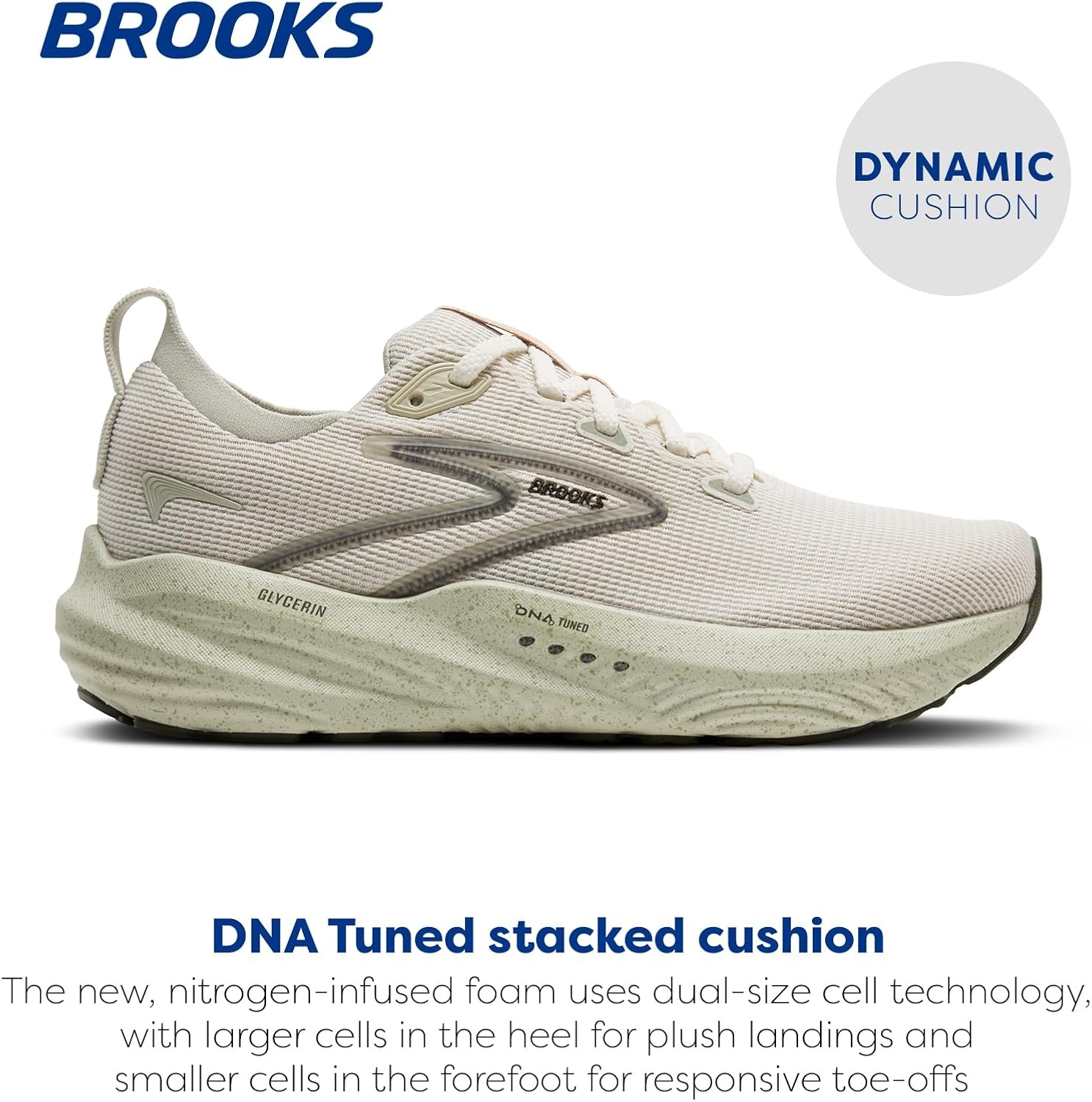 image:imageBrooks Womens Glycerin 22 Neutral Running ShoeCeladonWhisperBeetle