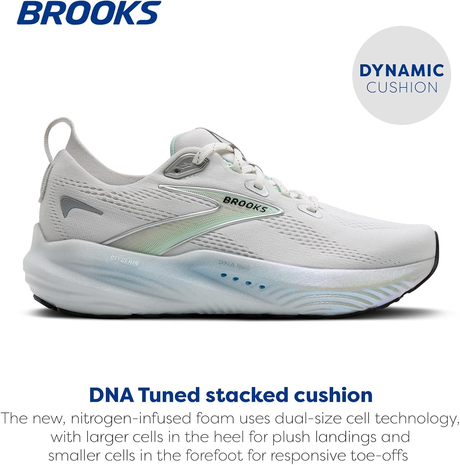 image:imageBrooks Womens Glycerin 22 Neutral Running ShoePearlized WhiteBay