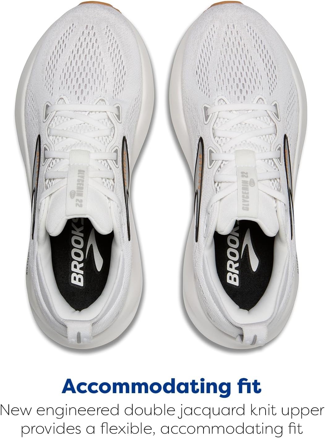 image:imageBrooks Womens Glycerin 22 Neutral Running ShoeWhiteGreyBlack
