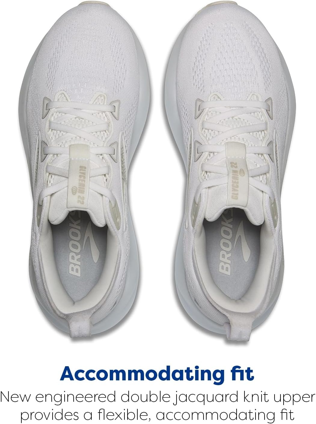 image:imageBrooks Womens Glycerin 22 Neutral Running ShoeWhiteWhiteGrey