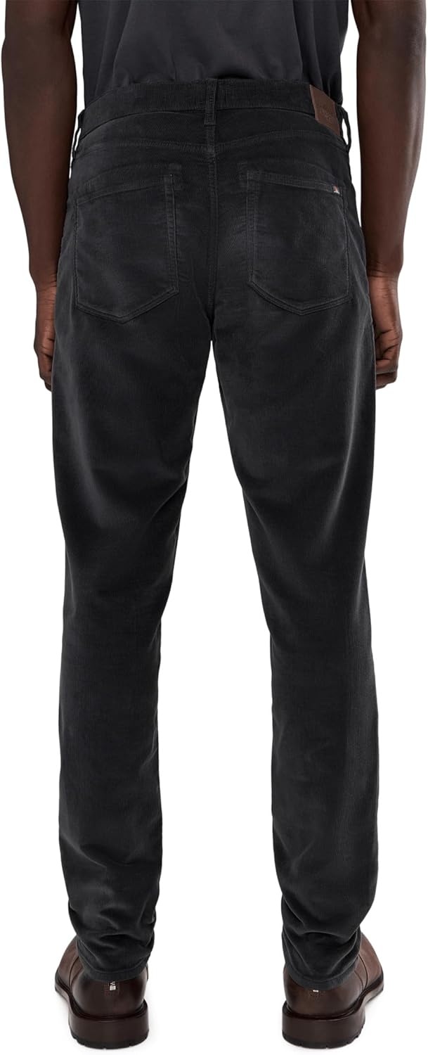 image:imageFaherty Mens Stretch Terry Corduroy 5 Pocket PantsWashed Charcoal 1