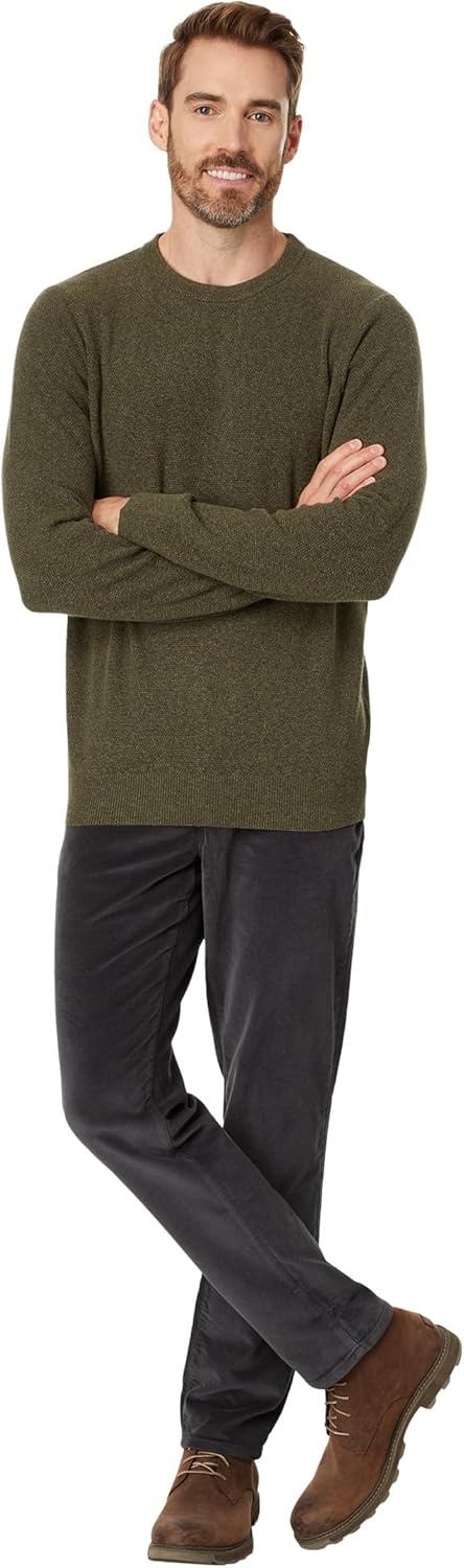 image:imageFaherty Mens Stretch Terry Corduroy 5 Pocket PantsWashed Charcoal 1