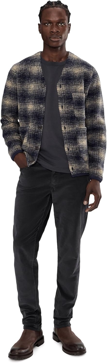 image:imageFaherty Mens Stretch Terry Corduroy 5 Pocket PantsWashed Charcoal 1