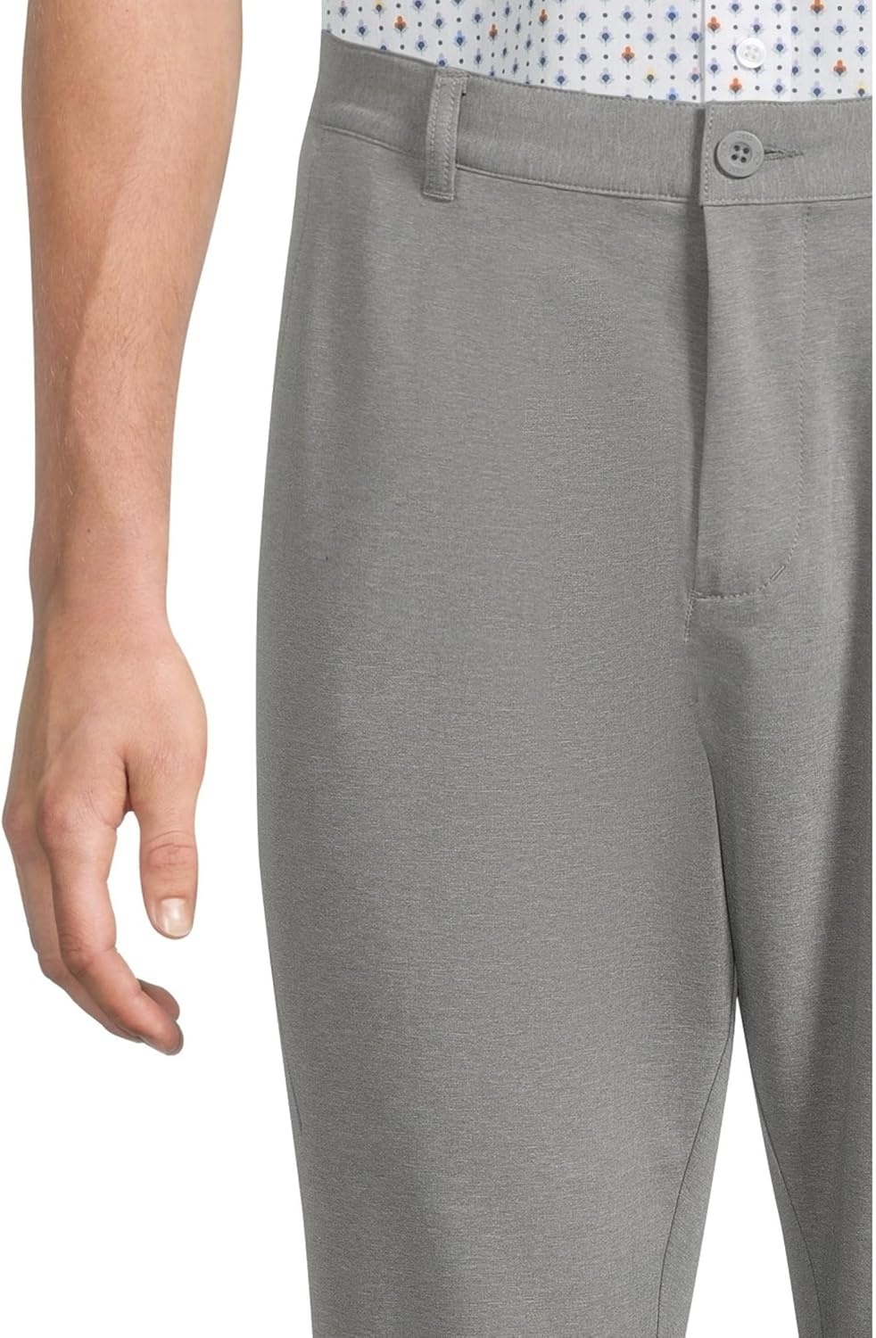 image:imageJohnston amp Murphy Mens Xc4 Heathered Performance Flat Front PantsHeather Gray