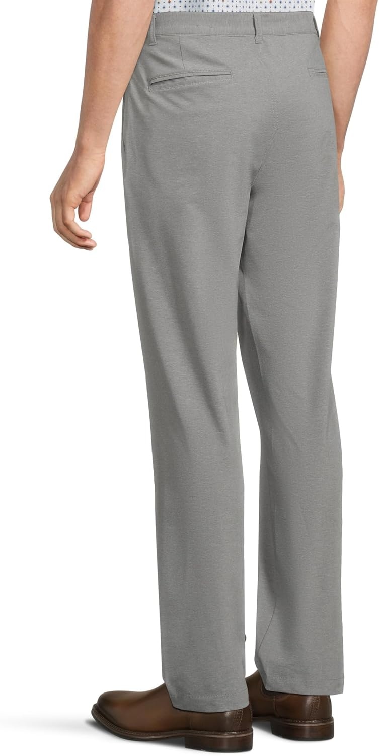 image:imageJohnston amp Murphy Mens Xc4 Heathered Performance Flat Front PantsHeather Gray