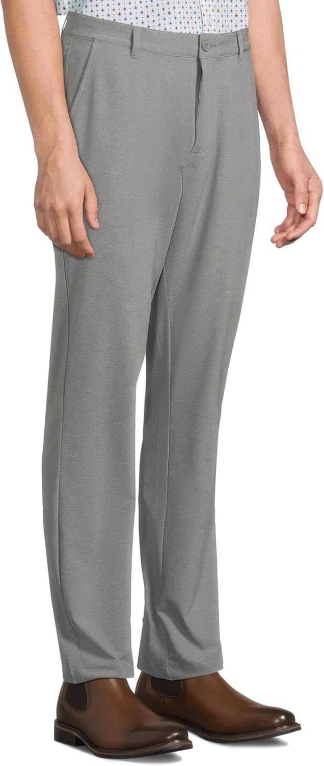 image:imageJohnston amp Murphy Mens Xc4 Heathered Performance Flat Front PantsHeather Gray