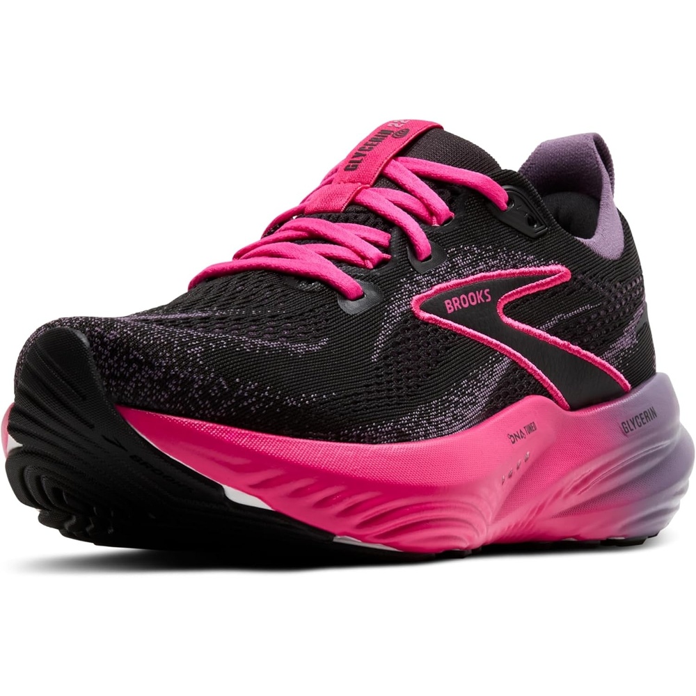 image:imageBrooks Womens Glycerin 22 Neutral Running ShoeBlackMontanaFuchsia