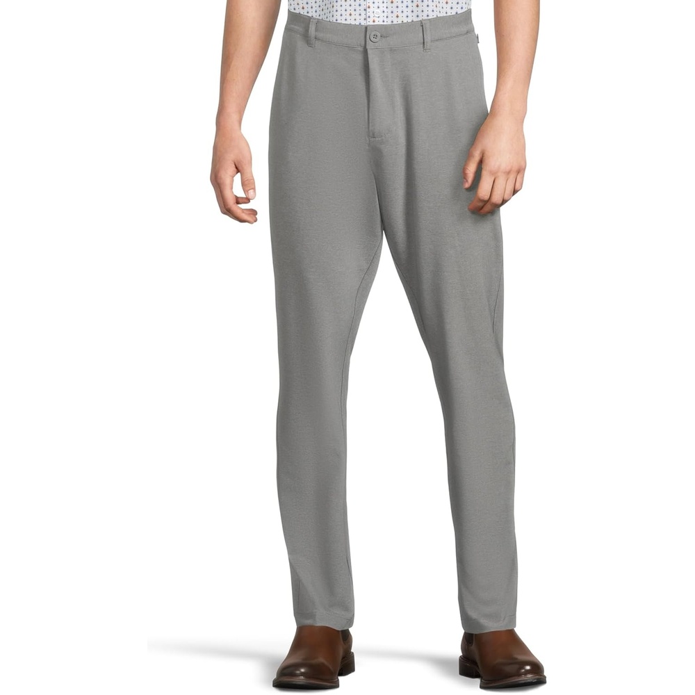 image:imageJohnston amp Murphy Mens Xc4 Heathered Performance Flat Front PantsHeather Gray