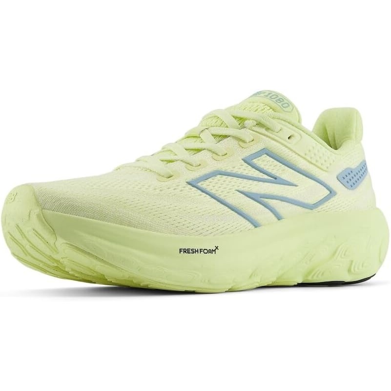 image:imageNew Balance Womens Fresh Foam X 1080 V13 Running ShoesLimelightChrome BlueSilver Metalic