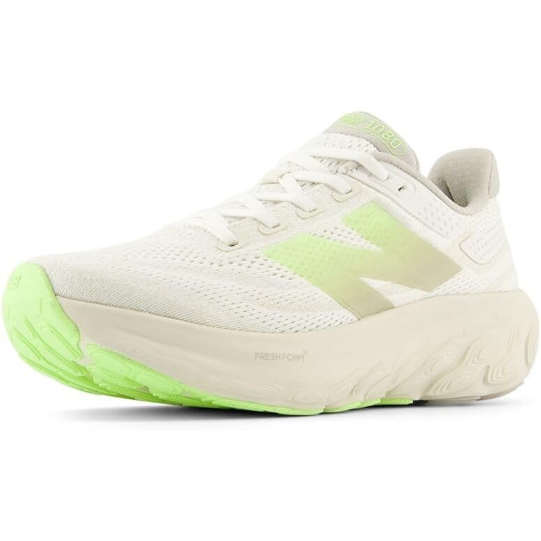 image:imageNew Balance Womens Fresh Foam X 1080 V13 Running ShoesMoonrockBleached Lime GloSea Salt