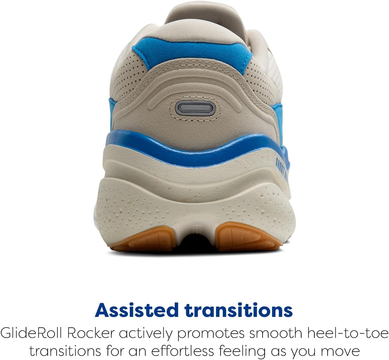 image:imageBrooks Mens Ghost Max SuedeLeather Neutral Running amp Walking ShoeSilver LiningBlueSurf the Web