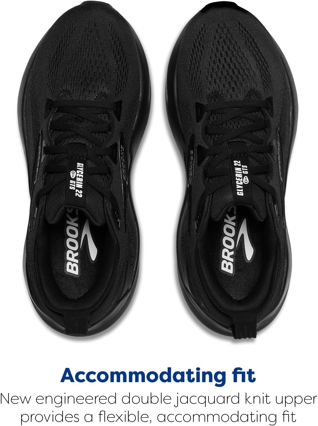 image:imageBrooks Mens Glycerin GTS 22 Supportive Running ShoeBlackBlackEbony