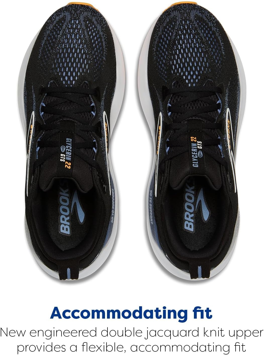 image:imageBrooks Mens Glycerin GTS 22 Supportive Running ShoeBlackCountry BlueOrange Pop
