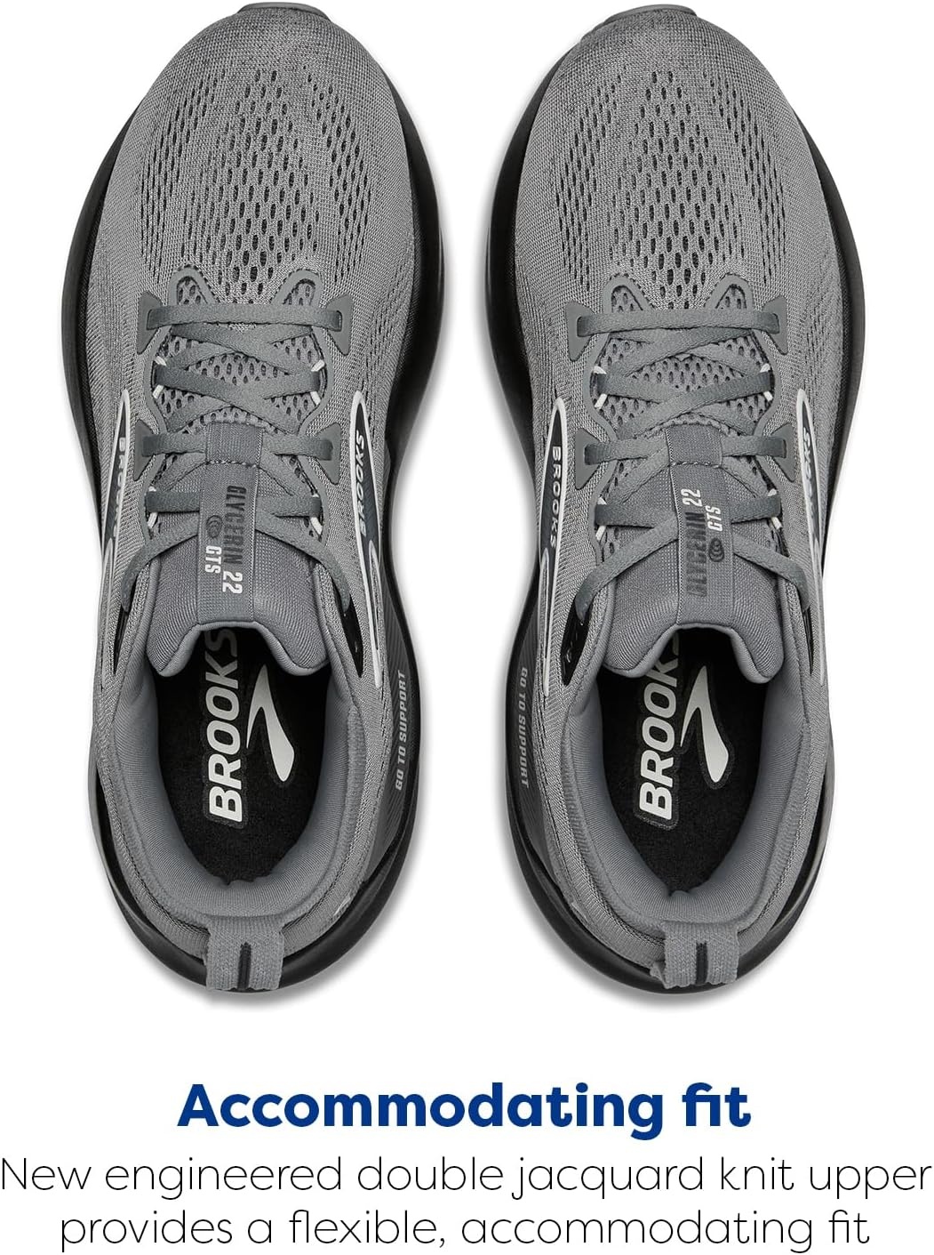 image:imageBrooks Mens Glycerin GTS 22 Supportive Running ShoePrimer GrayEbonyBluewash