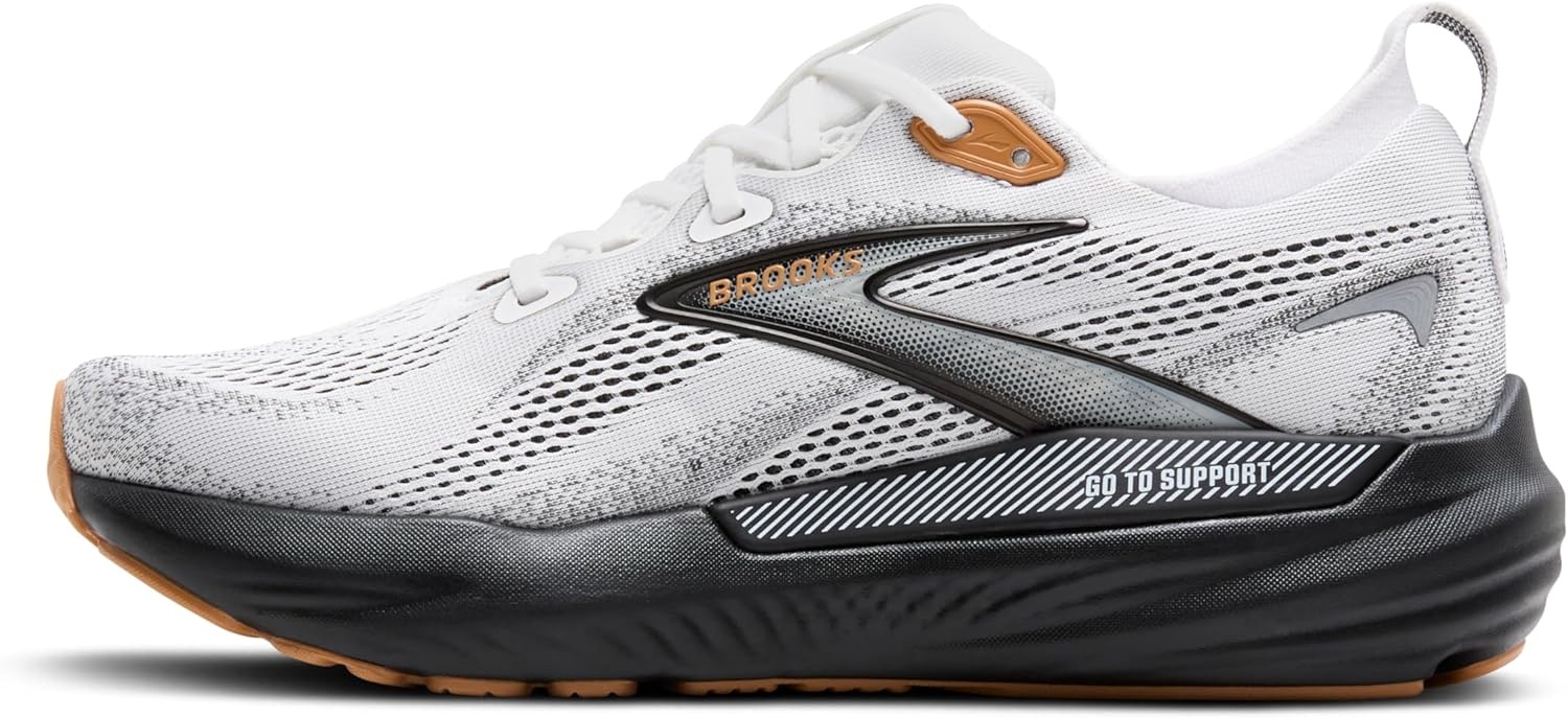 image:imageBrooks Mens Glycerin GTS 22 Supportive Running ShoeWhiteGreyBlack